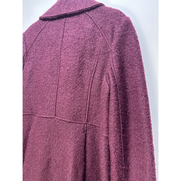 Guess Women’s Wool Coat Red Wine Double Breasted Walder Buttons Lined Long Sz XL - Picture 8 of 15